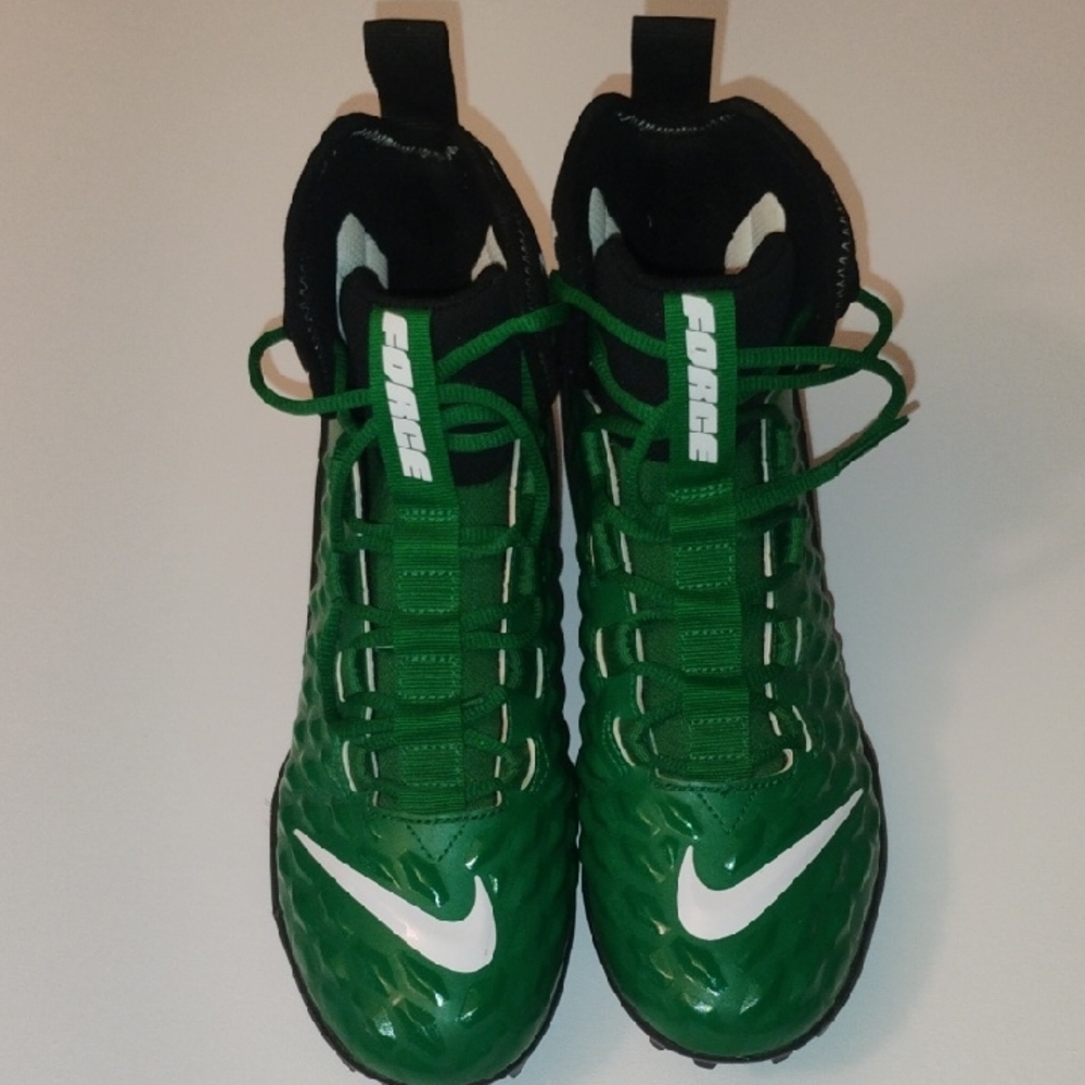 Nike Force1 Men's Green and White Athletic Shoes Size 9.5